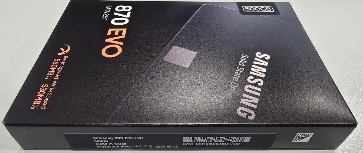 삼성 SSD 2.5" 870EVO 500G 미개봉 팝니다.