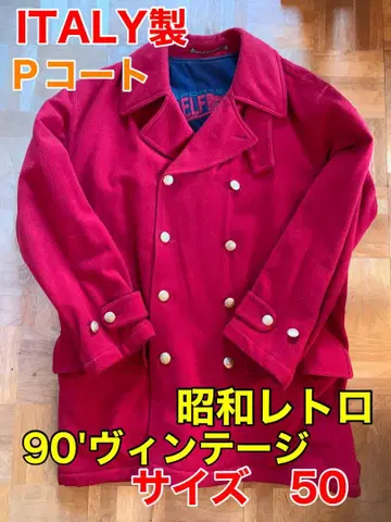 ITALY제 P 코트 사이즈 XL 90'빈티지 이태리산 레드