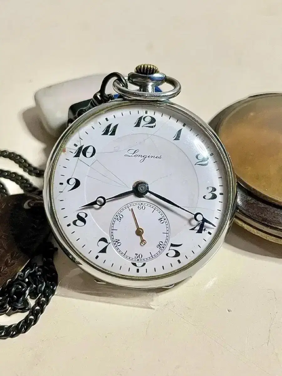 1920년대 빈티지 론진 회중시계 이중케이스 청침 LONGINES