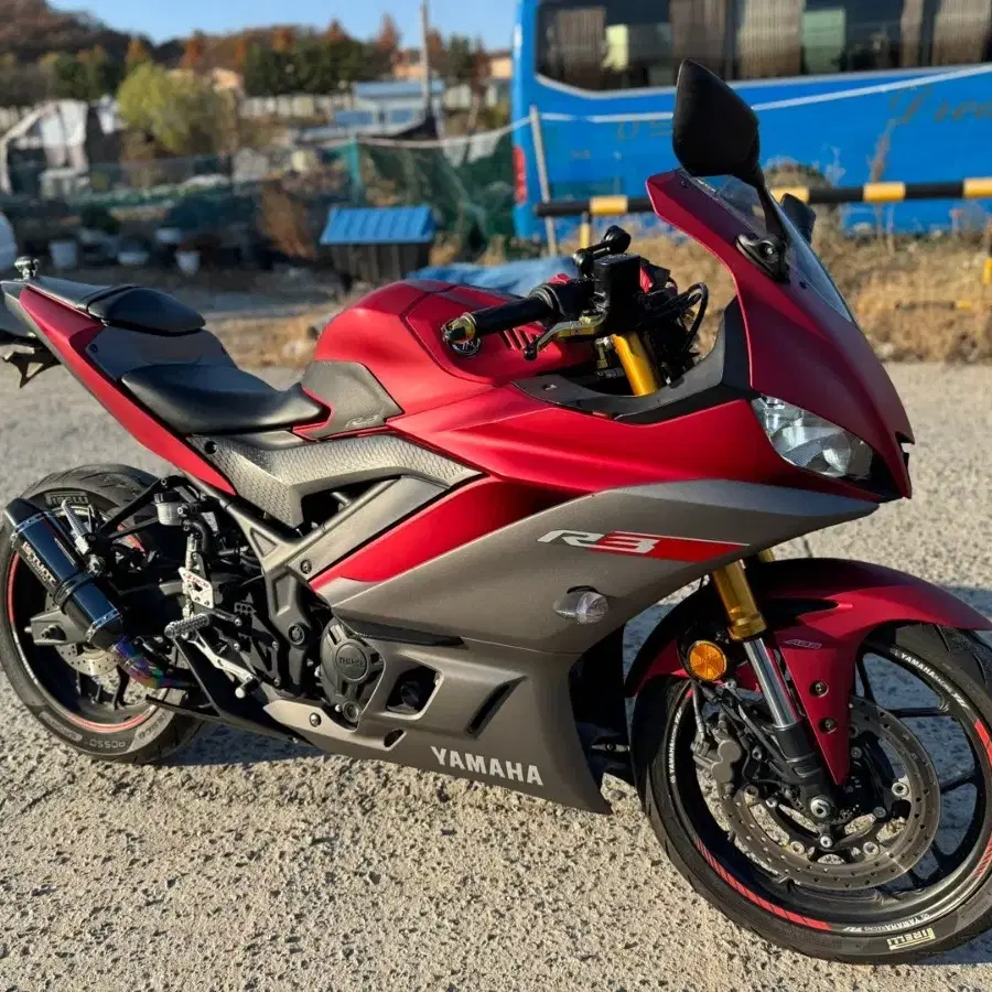 야마하 yzf r3 19년 abs 풀튜닝 레드와인 팝니다