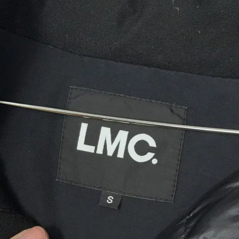 LMC 로고 프린팅 블랙 롱 패딩 S