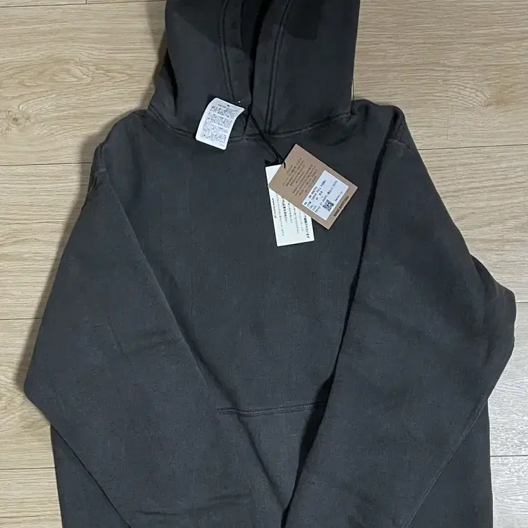 반스아웃피터스 cozun pull pigment hoodie black