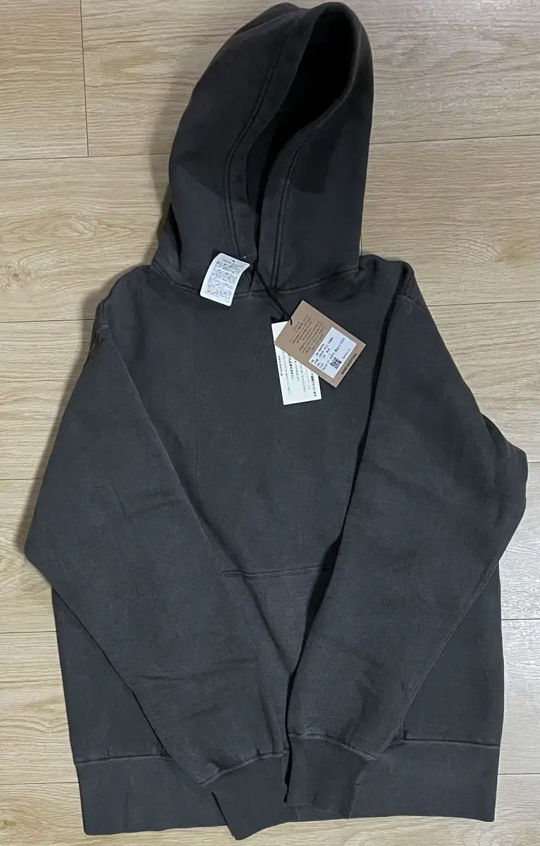 반스아웃피터스 cozun pull pigment hoodie black