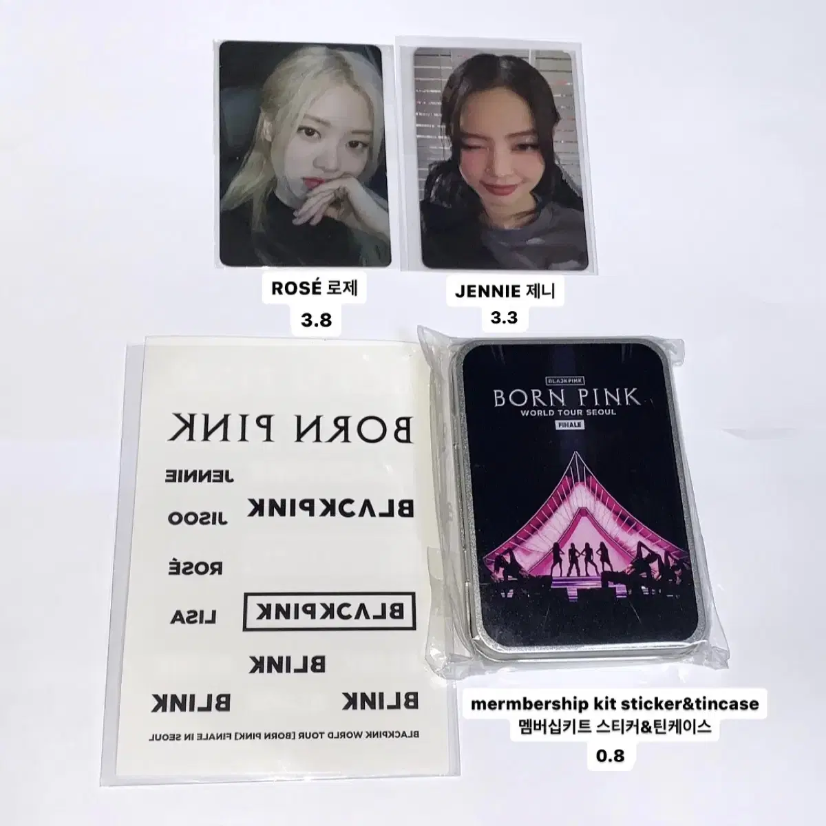 이번주만) 블랙핑크 BORN PINK 제니 로제 콘서트 포카 포토카드