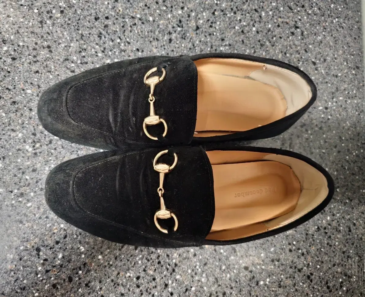 Gucci ST Black Suede Loafers(245)