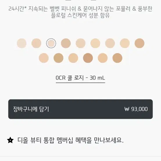 디올 NEW 포에버 24H 웨어 하이 퍼펙션 파운데이션 ocr 쿨로지