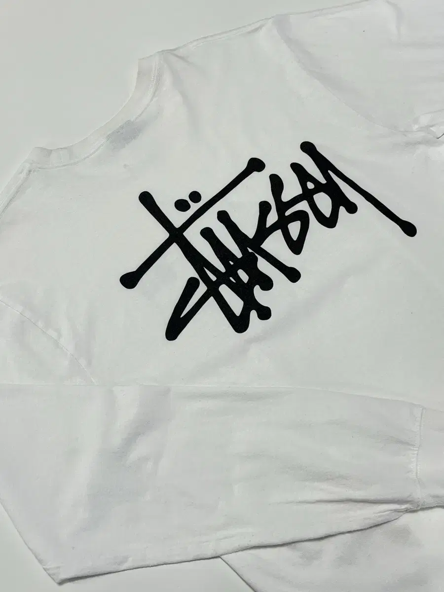 STUSSY 스투시 베이직 스탁 로고 롱 슬리브 M