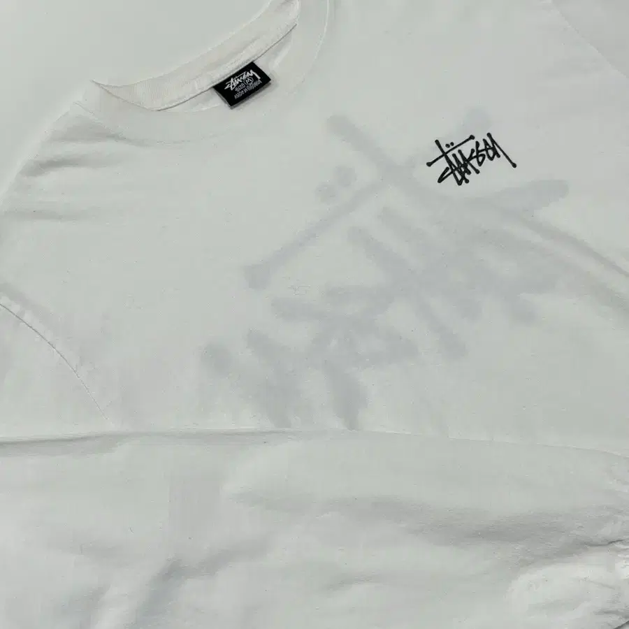 STUSSY 스투시 베이직 스탁 로고 롱 슬리브 M