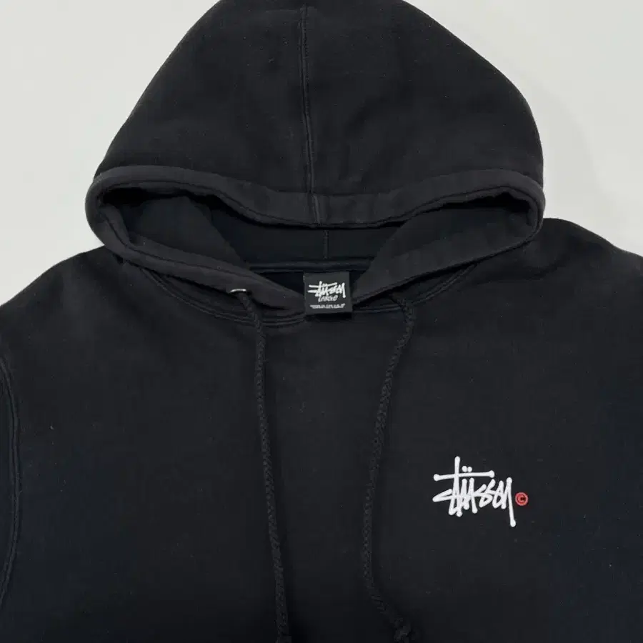 STUSSY 스투시 베이직 스탁 로고 후드 L