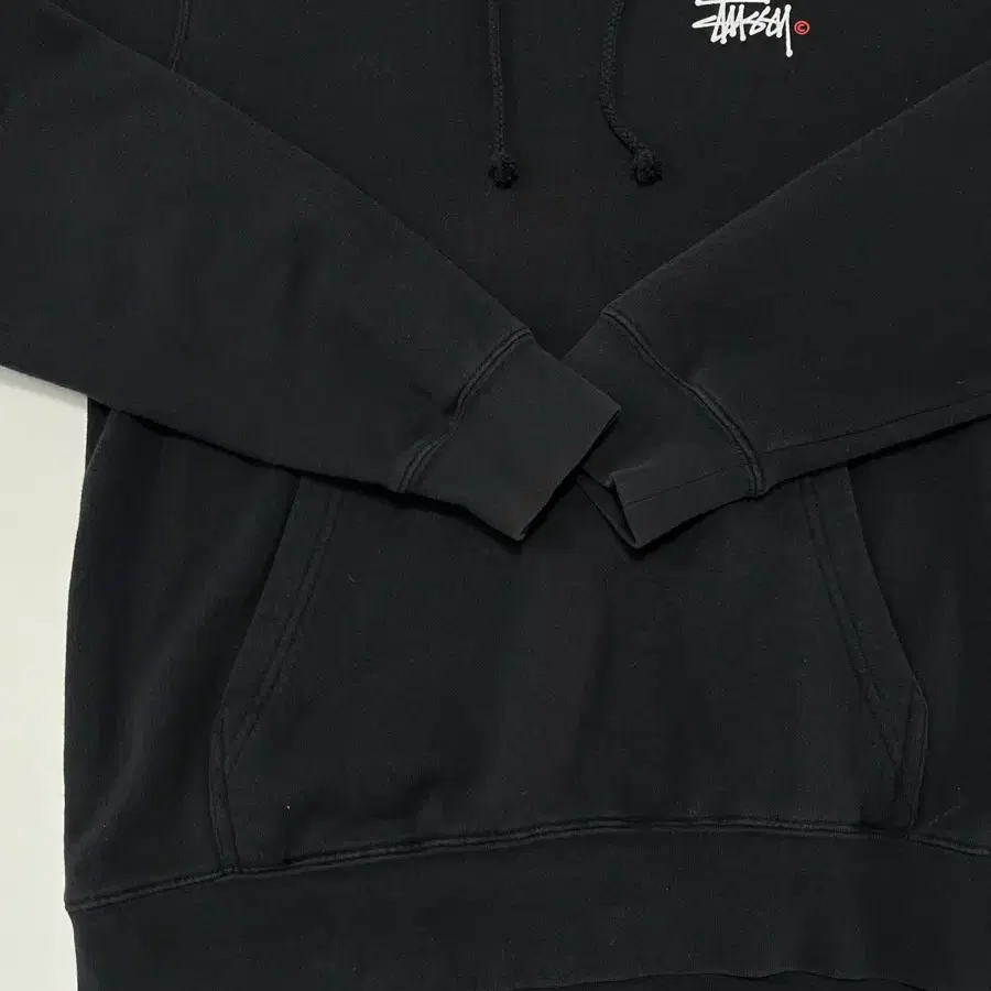 STUSSY 스투시 베이직 스탁 로고 후드 L