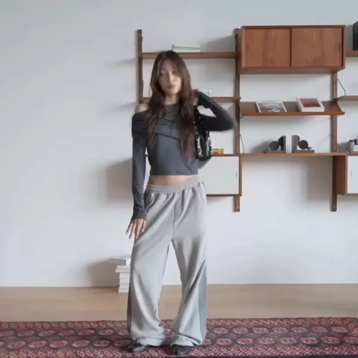 다이애그널 DENIM MIXED BANDING PANTS (grey)