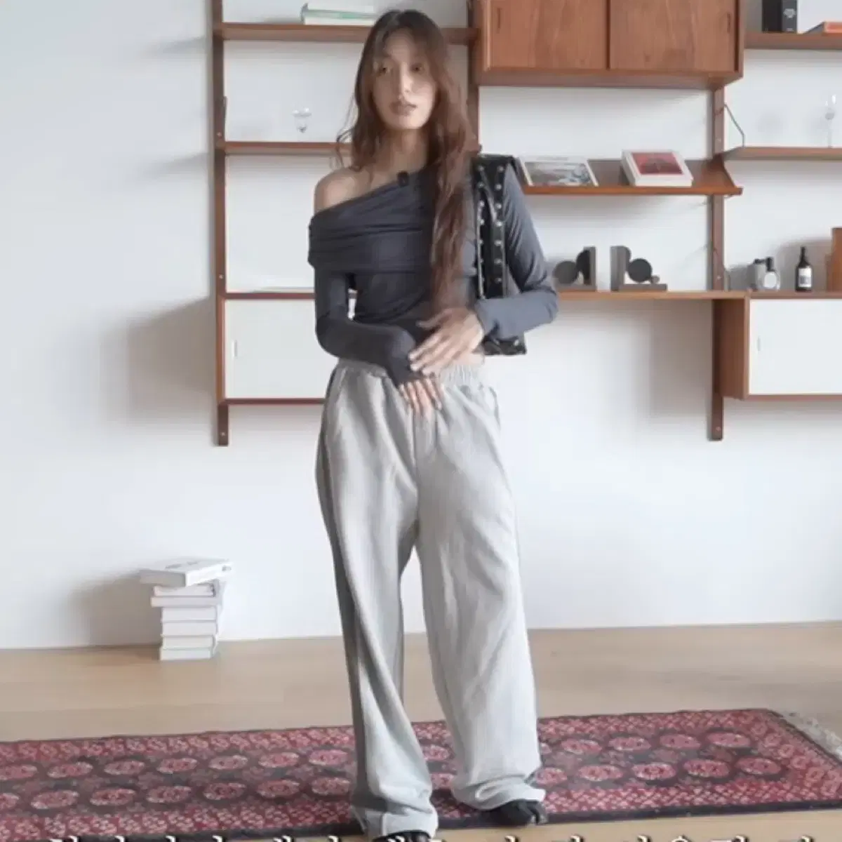 다이애그널 DENIM MIXED BANDING PANTS (grey)