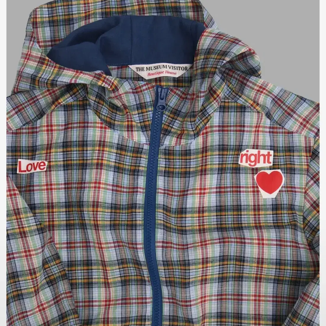 더뮤지엄비지터 LOVE CHECK JACKET