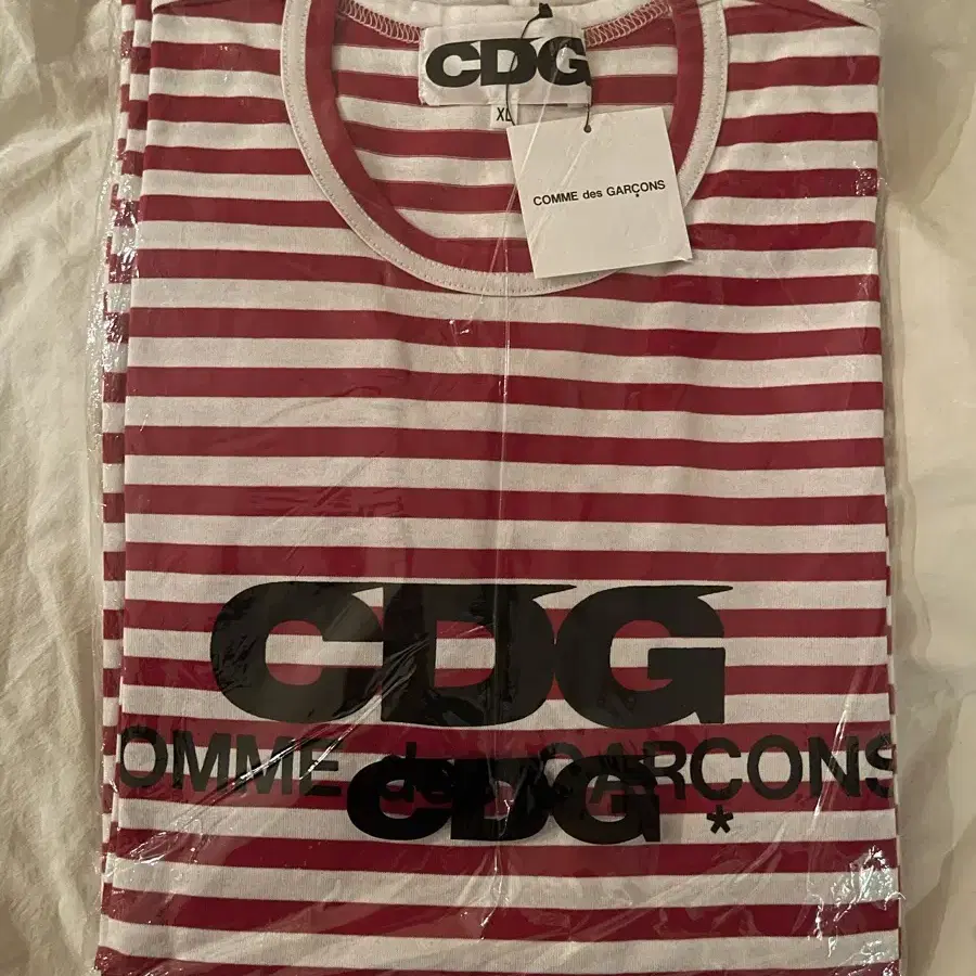 CDG Long Sleeve T-Shirt Red Stripe