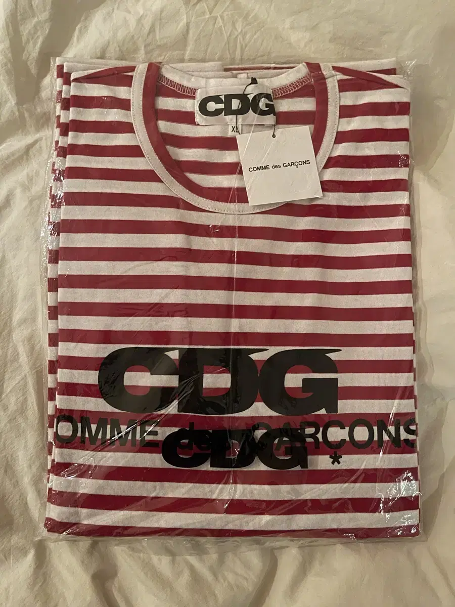 CDG Long Sleeve T-Shirt Red Stripe