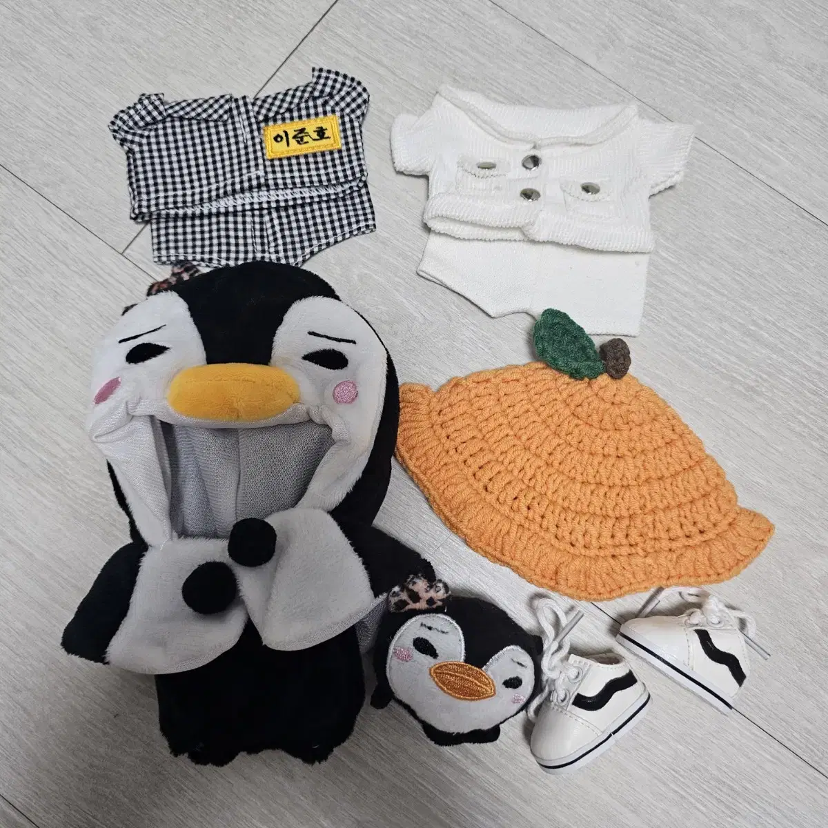 준호 펭펭이 15cm 인형옷 소품 일괄