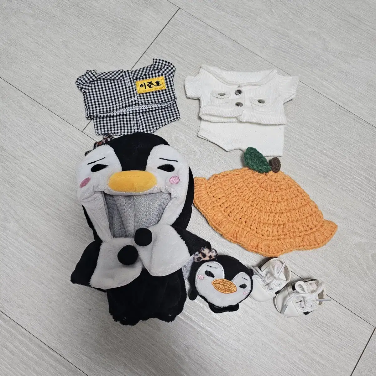 준호 펭펭이 15cm 인형옷 소품 일괄