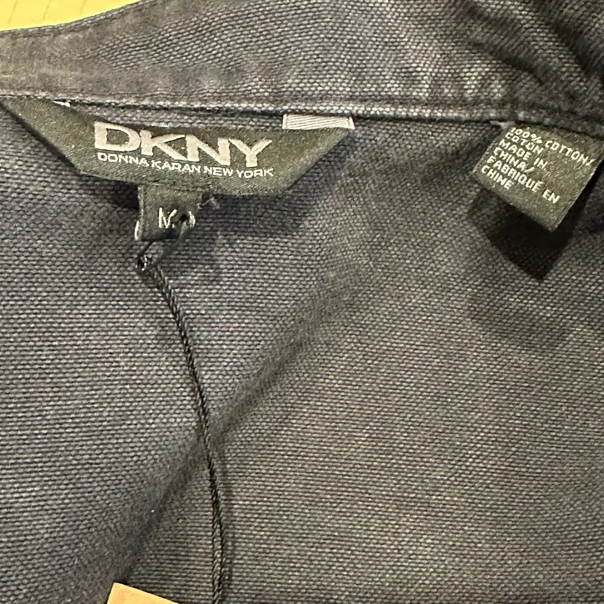 DKNY 디케이엔와이 워싱 데님 바이커 자켓