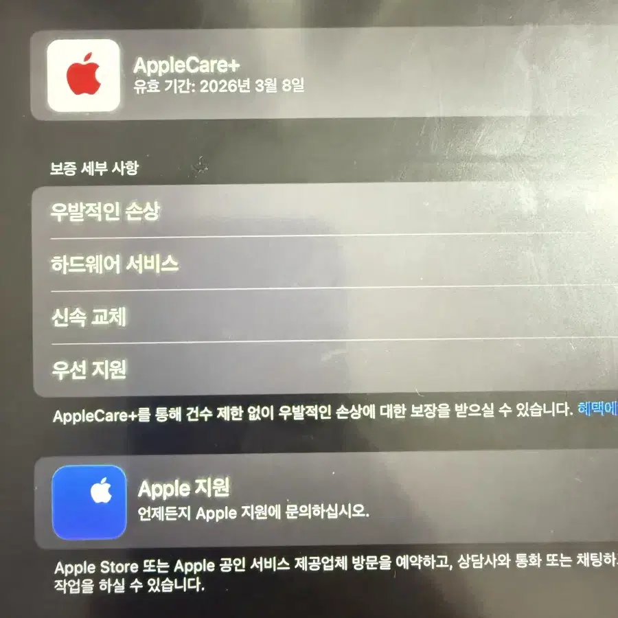 아이패드 프로 11 m2 128gb WiFi 애플케어 + 애플펜슬