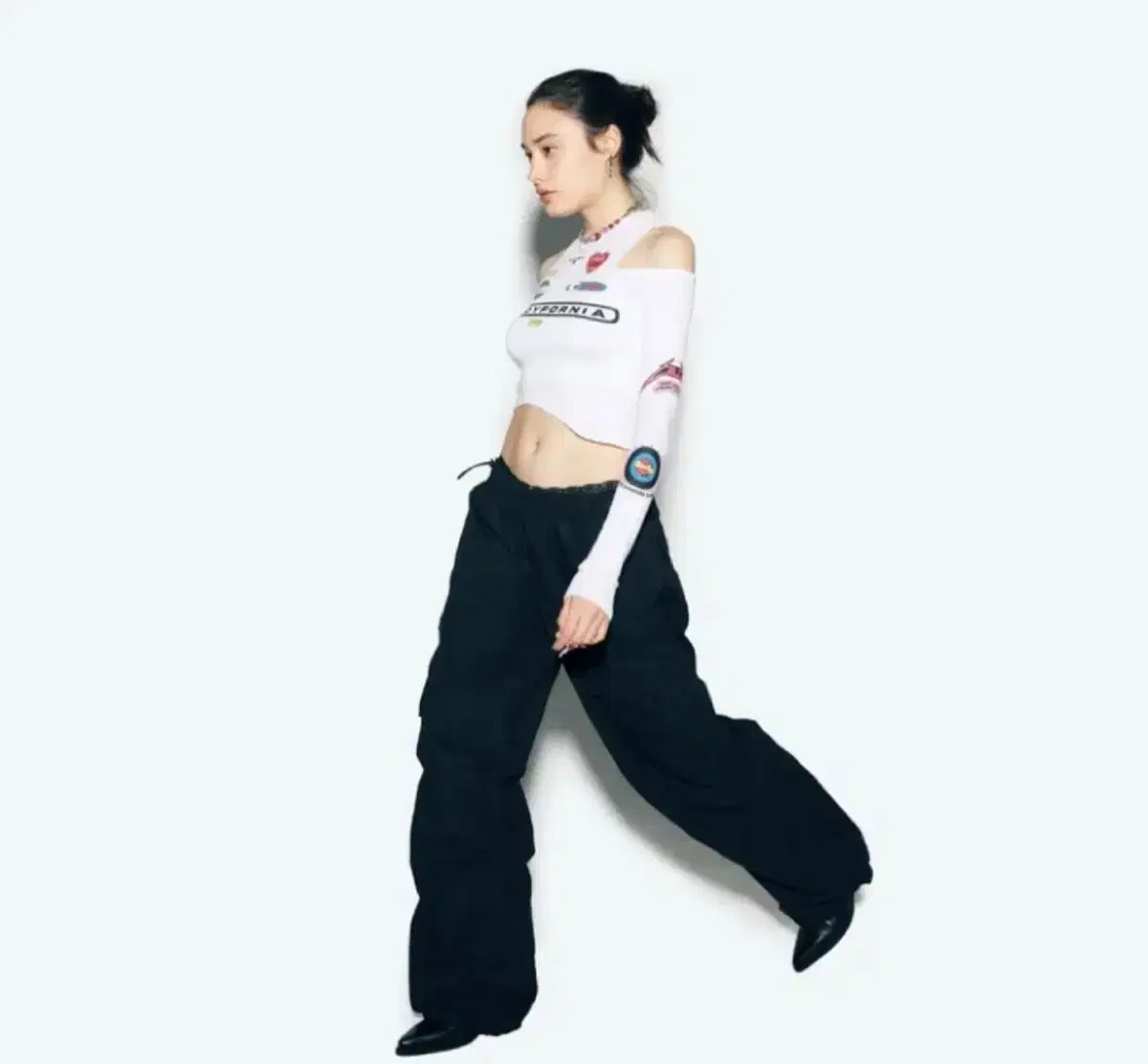 에즈이프캘리 PARACHUTE CARGO PANTS BLACK 카고