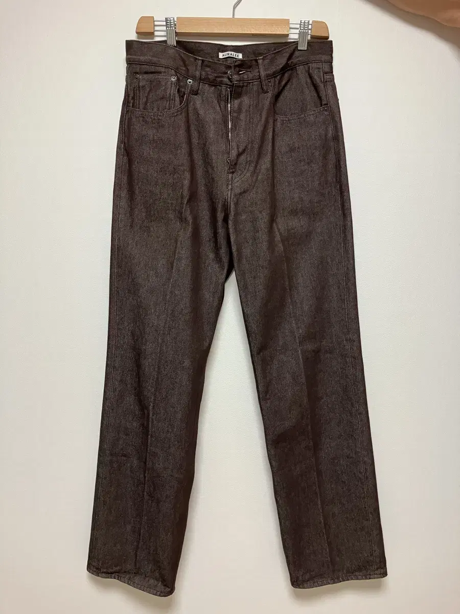 Orari Hard Twist Denim 5P Pants Brown - 21AW