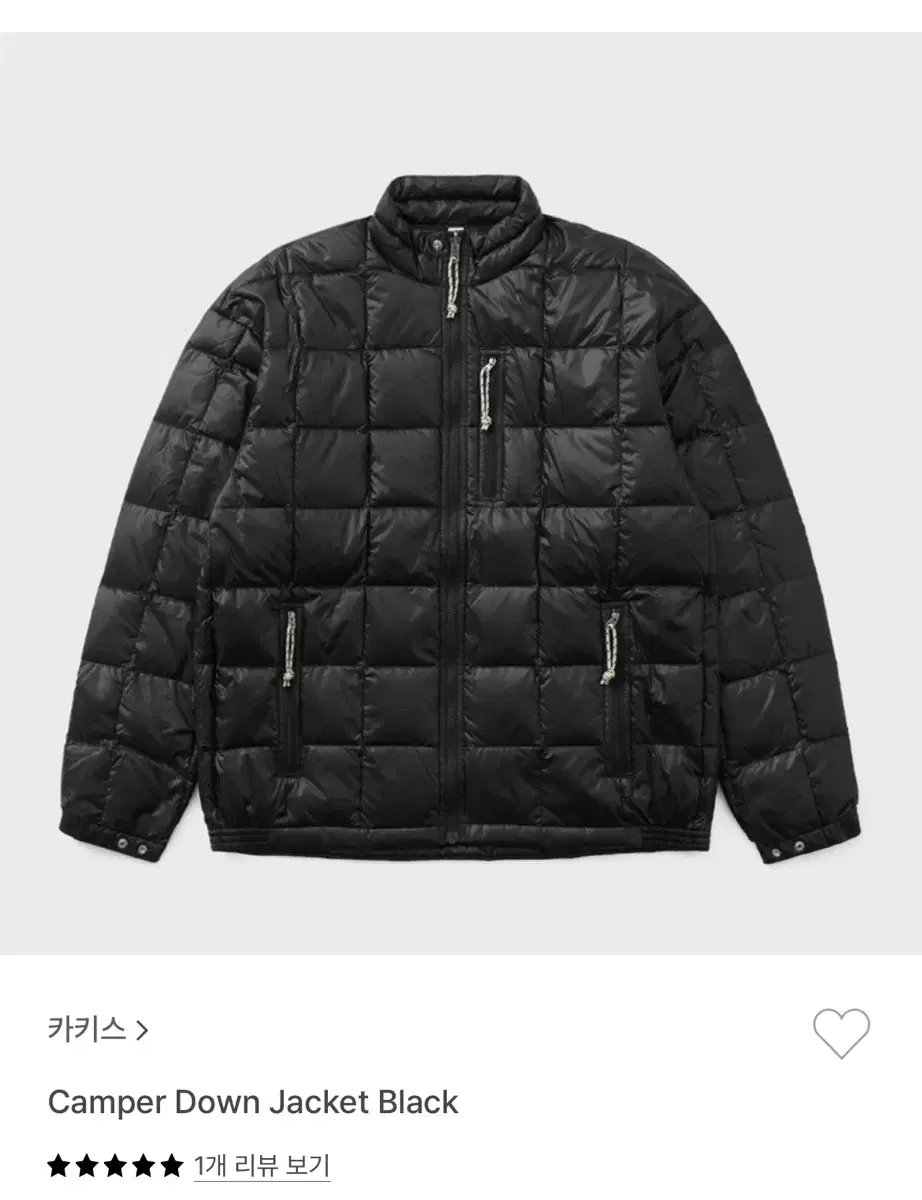 카키스 경량패딩 camper down jacket 블랙