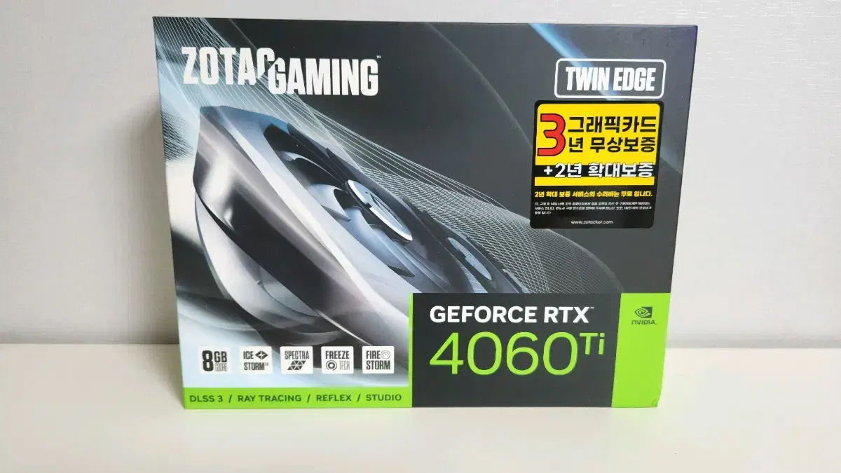 (미개봉) ZOTAC RTX 4060Ti GAMING D6 8GB