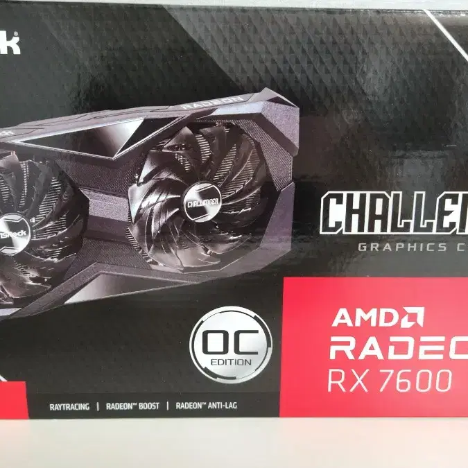 (미개봉) 애즈락 라데온 RX7600 OC D6 8GB 팝니다.