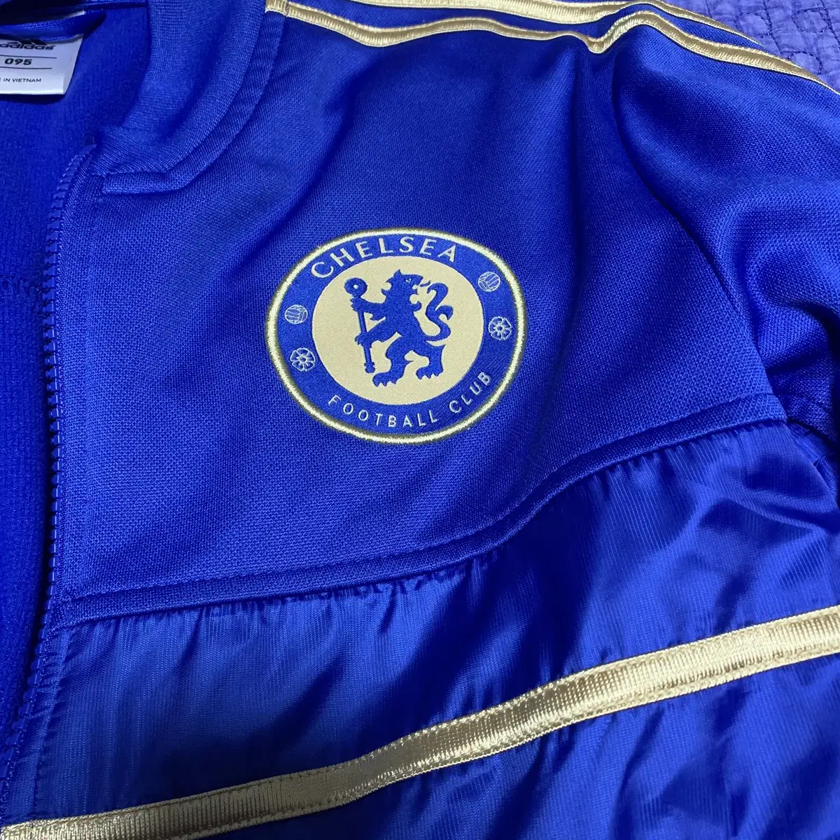 95) Adidas 아디다스 첼시 FC Chelsea 금색 삼선 져지