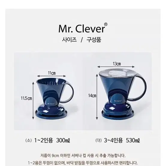 미스터클레버 드리퍼 대 3~4인용, 투명, 530ml, 1개