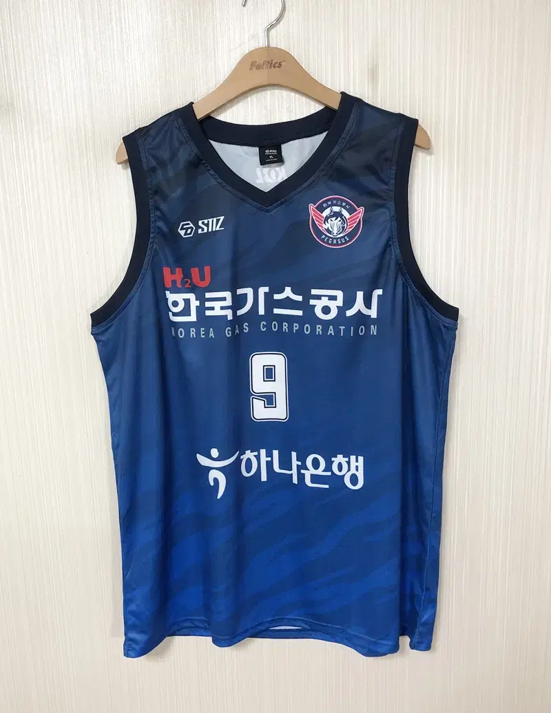 KBL STIZ 대구 한국가스공사 페가수스 홈유니폼 XL #9 전현우