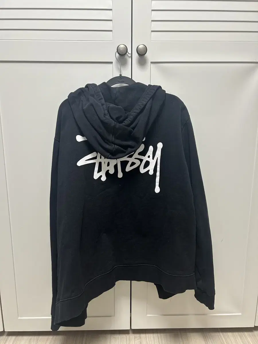 Stussy Graffiti Zip-up Hooded Jacket Black