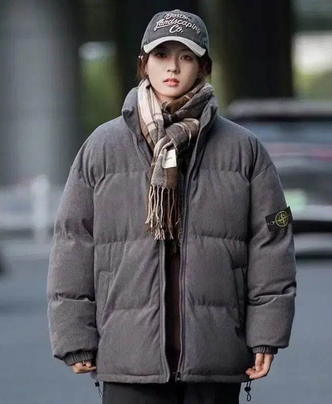 STONE ISLAND 퍼프 넥 다운 패딩 남녀공용 자켓