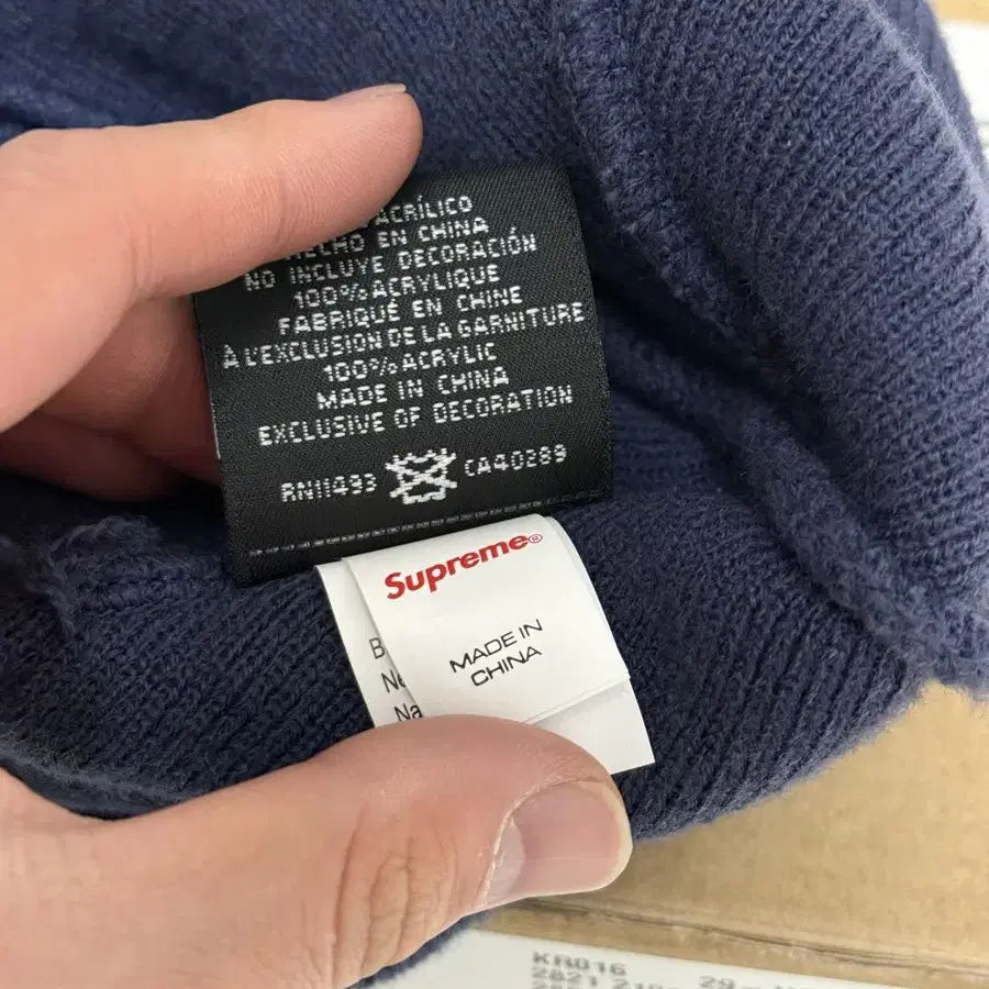 Supreme Newera S Logo Beanie Navy-23FW