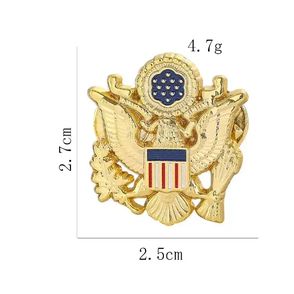 스테인레스 스틸 미국 엠블럼 브로치 클래식 아메리칸 이글
