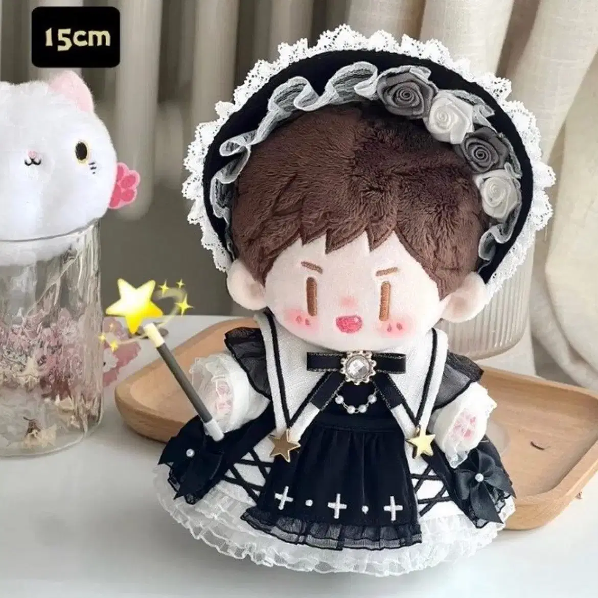 15cm 인형옷 양미에 장미백차 티파티 드레스 양도 판매