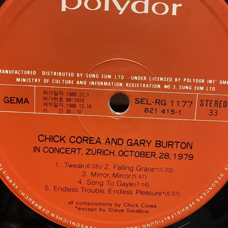 CHICK COREA AND GARY BURTON LP / AA6529