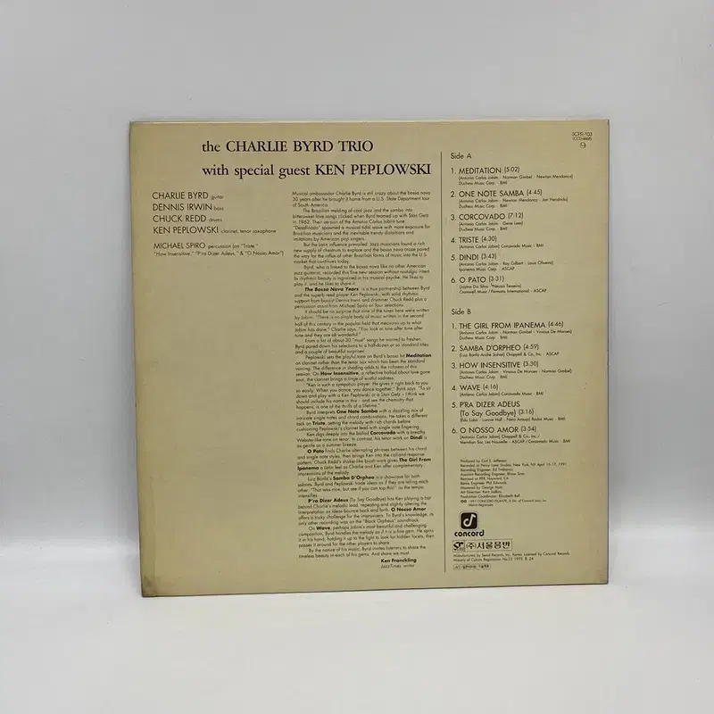 CHARLIE BYRD TRIO LP / AA6549