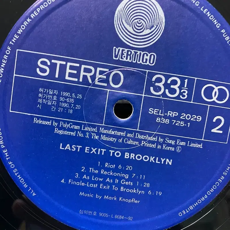 LAST EXIT TO BROOKLYN LP / C1737