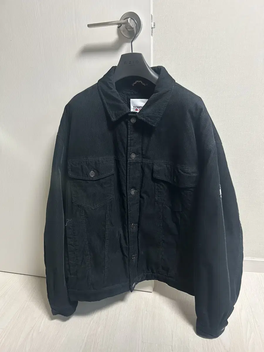 Tommy Jins Corduroy Fleece Trekker Jacket Black XL