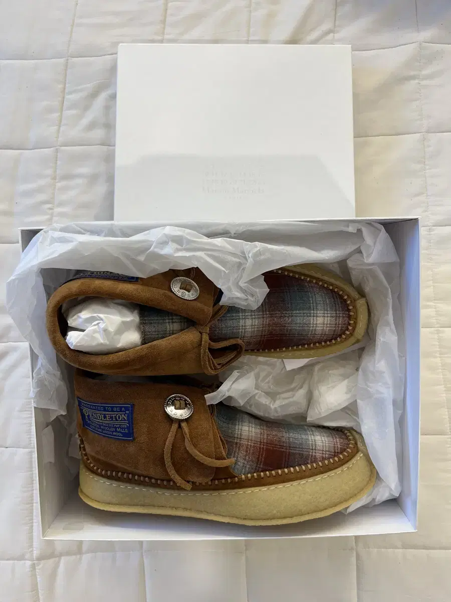 [42] 마르지엘라 Tan Check Desert Boots