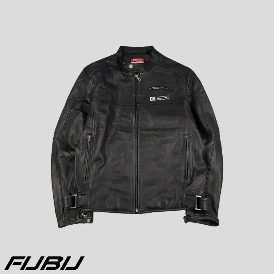 FUBU 푸부 후부 00s 블랙 로고패치 사이드신치 네크비조 양가죽 램스