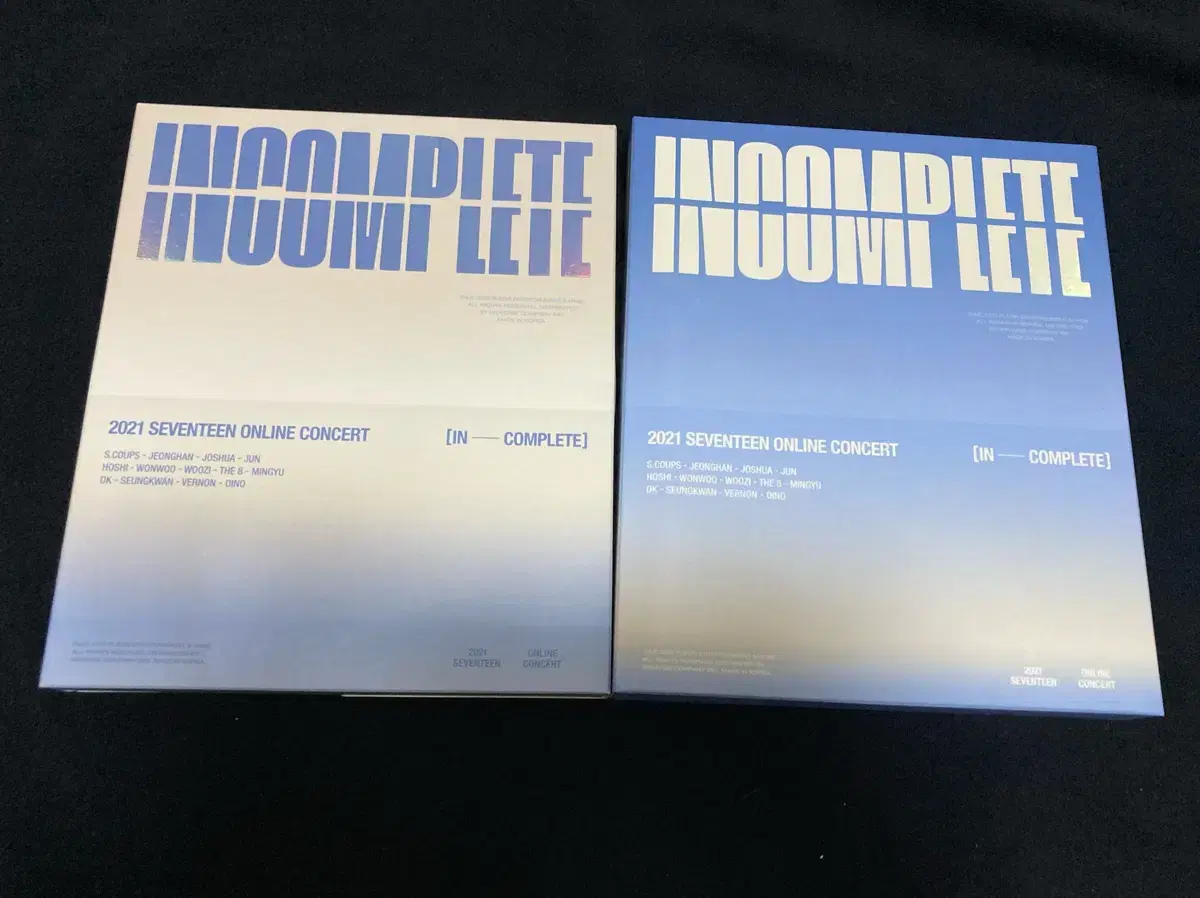 세븐틴 인컴플릿 dvd&블루레이