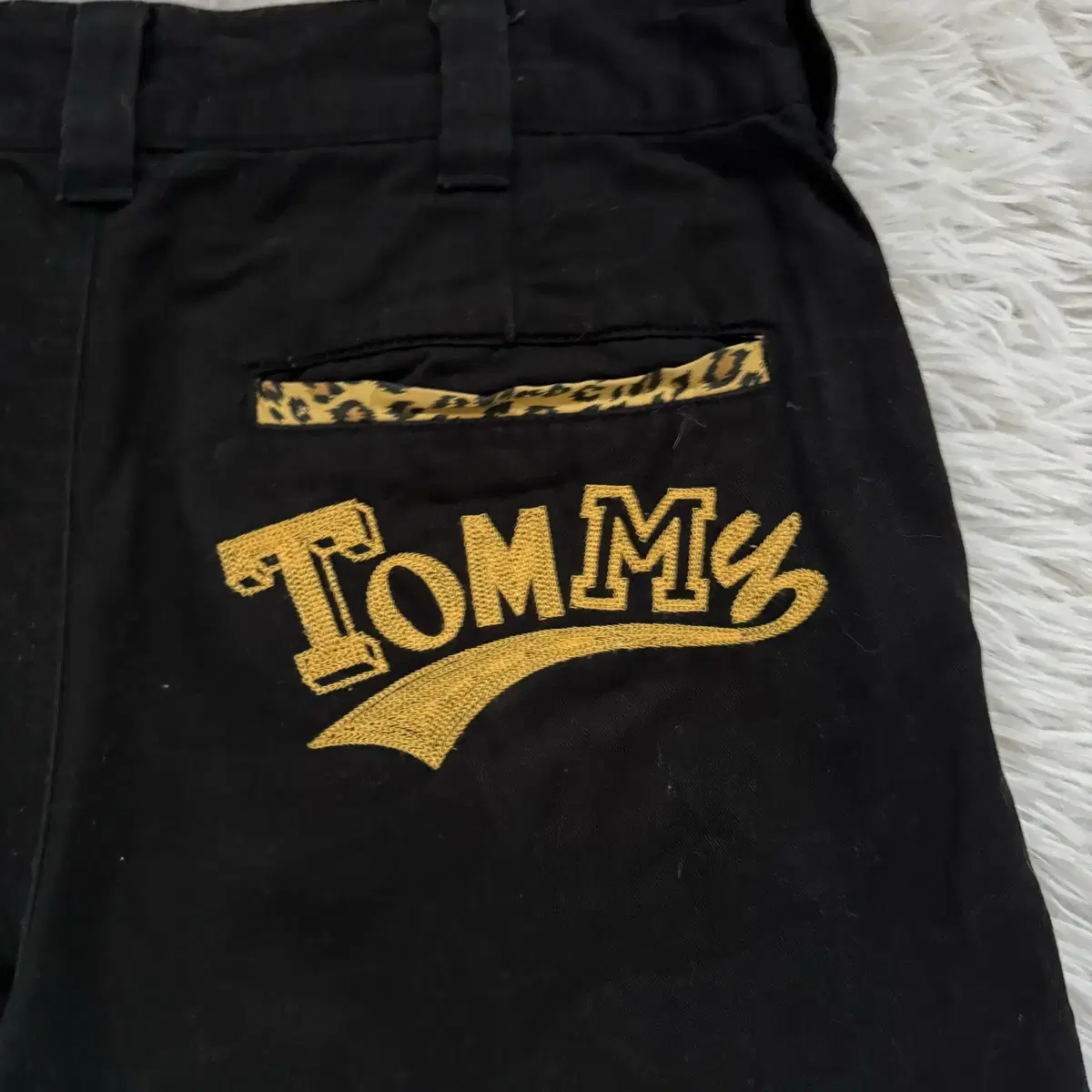 TOMMY 일본 빈티지 y2k 6부 반바지 y2k반바지 y2k면바지