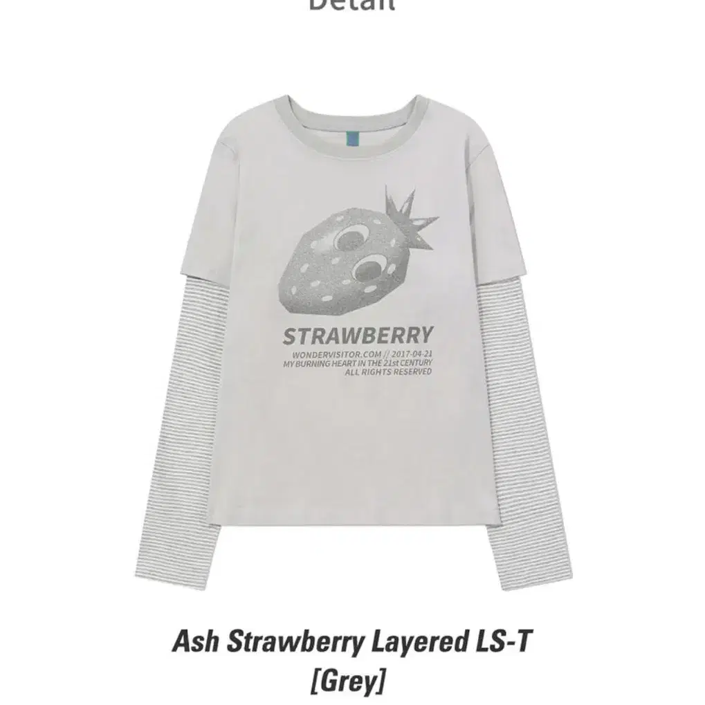 원더비지터 Ash Strawberry Layered LS-T [Grey]