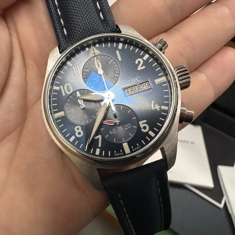 (판매 완료) IWC 파일럿크로노 41 신형 청판