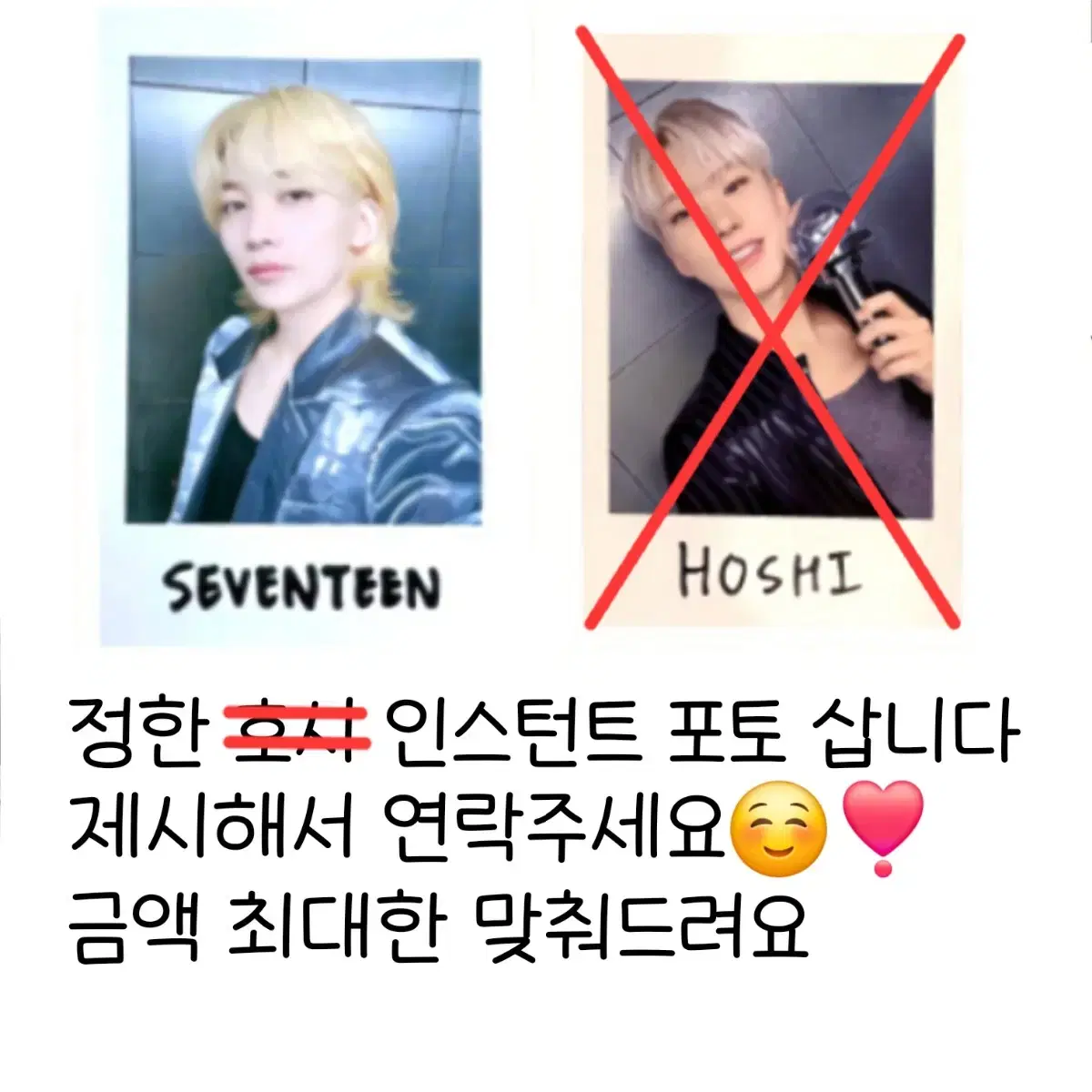 세븐틴 인스턴트포토 정한 호시 구매