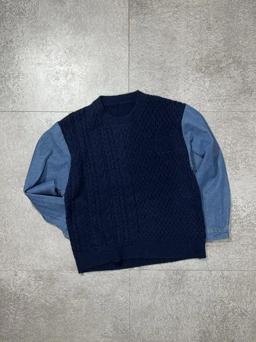 M/ Vintage Denim MIX Sweater/ N20