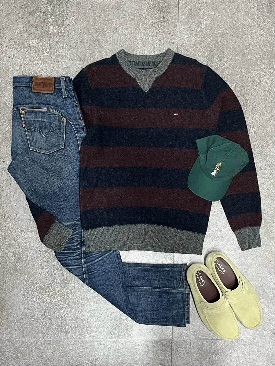 S/ Tommy Wool Stripe Knit/ N22