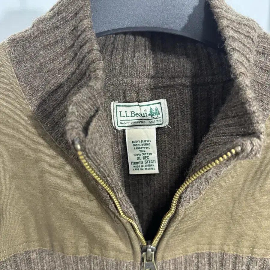 XL/ L.L.Bean Wool Zipup sweater/ N24